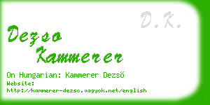 dezso kammerer business card